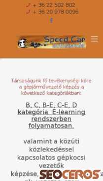 speedcarautosiskola.hu mobil previzualizare