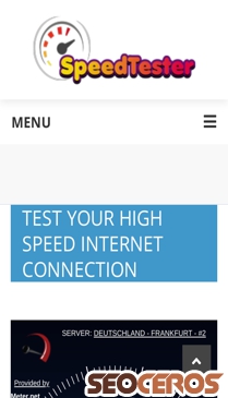 speedtester.org mobil 미리보기