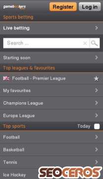 gamebookers.com mobil preview