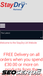 staydry.co.uk mobil vista previa