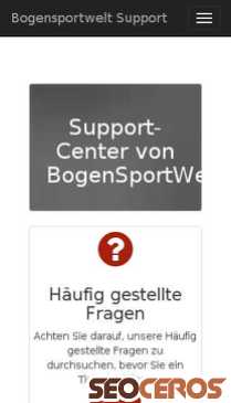 support.bogensportwelt.de mobil Vorschau