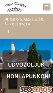 szentipanzio.hu mobil előnézeti kép