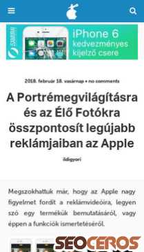 szifon.com/2018/02/18/a-portremegvilagitasra-es-az-elo-fotokra-osszpontosit-legujabb-reklamjaiban-az-apple mobil prikaz slike