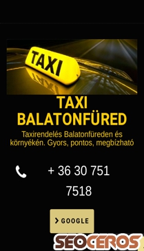 taxibalatonfured.hu mobil előnézeti kép