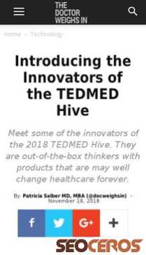 thedoctorweighsin.com/innovators-tedmed-hive-2018 mobil prikaz slike