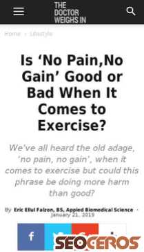 thedoctorweighsin.com/no-pain-no-gain-exercise mobil preview