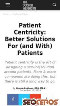 thedoctorweighsin.com/patient-centricity-solutions mobil náhľad obrázku