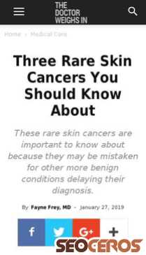 thedoctorweighsin.com/rare-skin-cancers mobil náhled obrázku