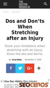 thedoctorweighsin.com/stretching-with-an-injury mobil 미리보기