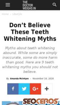 thedoctorweighsin.com/teeth-whitening-myths mobil 미리보기