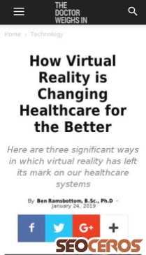 thedoctorweighsin.com/virtual-reality-improving-healthcare mobil előnézeti kép