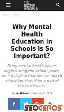 thedoctorweighsin.com/why-is-mental-health-education-so-important mobil előnézeti kép