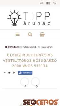 tipparuhaz.hu/Globiz-multifunkcios-ventilatoros-hosugarzo-2000-W mobil förhandsvisning