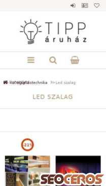 tipparuhaz.hu/kategoria/led_szalag mobil Vorschau