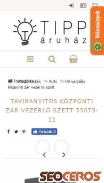 tipparuhaz.hu/termek/Taviranyitos-kozponti-zar-vezerlo-szett mobil náhled obrázku