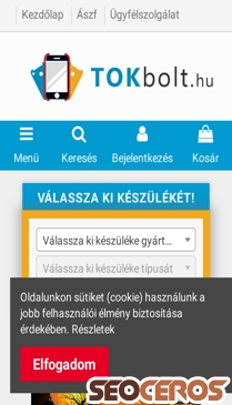 tokbolt.hu mobil Vorschau