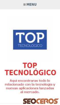 toptecnologico.com mobil förhandsvisning