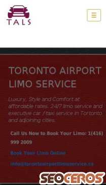 torontoairportlimoservice.ca mobil preview