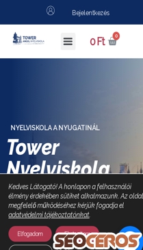 towernyelviskola.hu mobil preview
