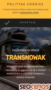 transnowak.pl mobil förhandsvisning