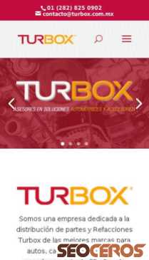 turbox.com.mx mobil előnézeti kép