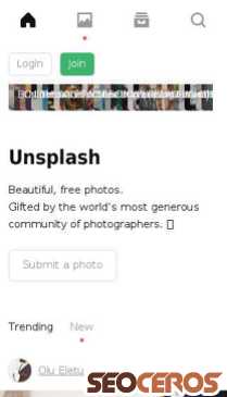 unsplash.com mobil prikaz slike
