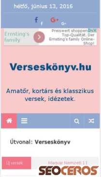 verseskonyv.hu mobil Vorschau