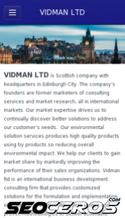 vidman.co.uk mobil anteprima