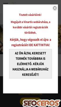 vinartis.hu mobil előnézeti kép