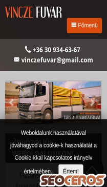 vinczefuvar.hu mobil előnézeti kép