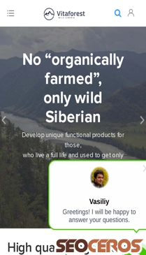 vitaforest.eu mobil förhandsvisning