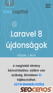 webcapital.dev/hu/blog/laravel-8-ujdonsagok mobil náhľad obrázku