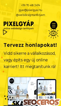 webdesigntanfolyam.com mobil Vorschau