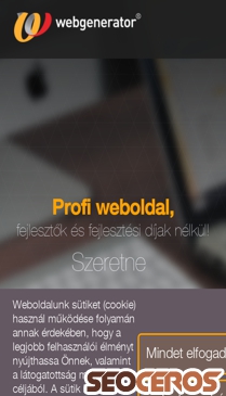 webgenerator.hu mobil előnézeti kép