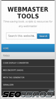 webmaster-tools.co.uk mobil 미리보기