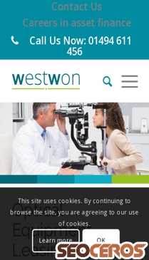 westwon.co.uk/optical-equipment-finance mobil Vorschau