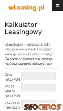 wleasing.pl mobil Vorschau