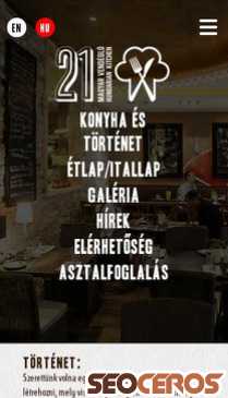 21restaurant.hu mobil förhandsvisning