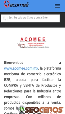 acomee.com.mx mobil előnézeti kép