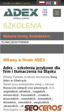 adex.com.pl mobil előnézeti kép