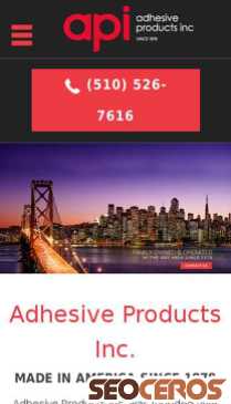 adhesiveproductsinc.com mobil 미리보기