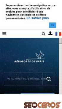 aeroportsdeparis.fr mobil preview