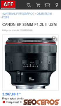 affloja.com/Canon-EF-85mm-f/12L-II-USM mobil previzualizare