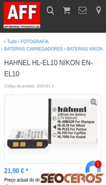 affloja.com/HAHNEL-HL-EL10-NIKON-EN-EL10 mobil előnézeti kép