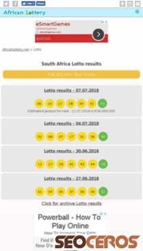 africanlottery.net/lotto mobil náhled obrázku