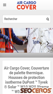 aircargocover.ch/fr mobil previzualizare