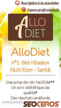 allo-diet.com mobil Vista previa