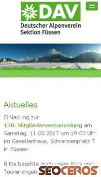 alpenverein-fuessen.de mobil náhľad obrázku
