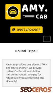 amy.cab/roundtrip-taxi-fare mobil obraz podglądowy