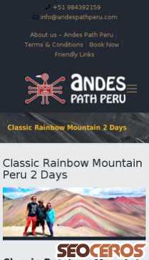 andespathperu.com/classic-rainbow-mountain-peru-2-days mobil Vista previa
